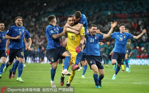 意大利夺得欧洲杯冠军（欧洲杯点球意大利两次战胜英格兰）(2)