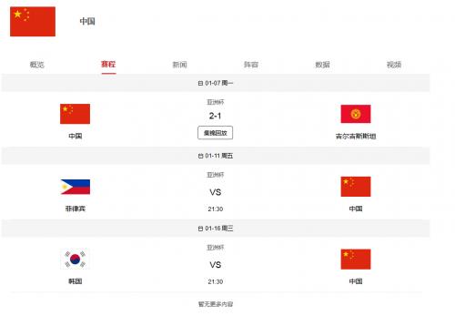 亚洲杯赛程比分（2019亚洲杯国足赛程时间表）(1)