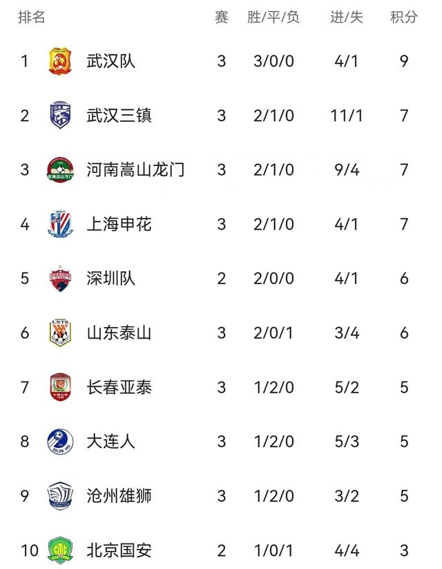 中超足球排行榜（中超联赛最新积分榜分析）(2)