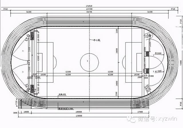 足球场地标准尺寸面积（景观设计常用室外运动场地标准尺寸）(13)