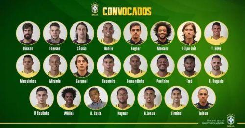 2018世界杯巴西阵容（巴西足球队世界杯23人名单）(1)