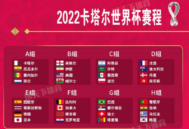 卡塔尔世界杯32强名单（2022卡塔尔世界杯32强完整赛程图）(3)
