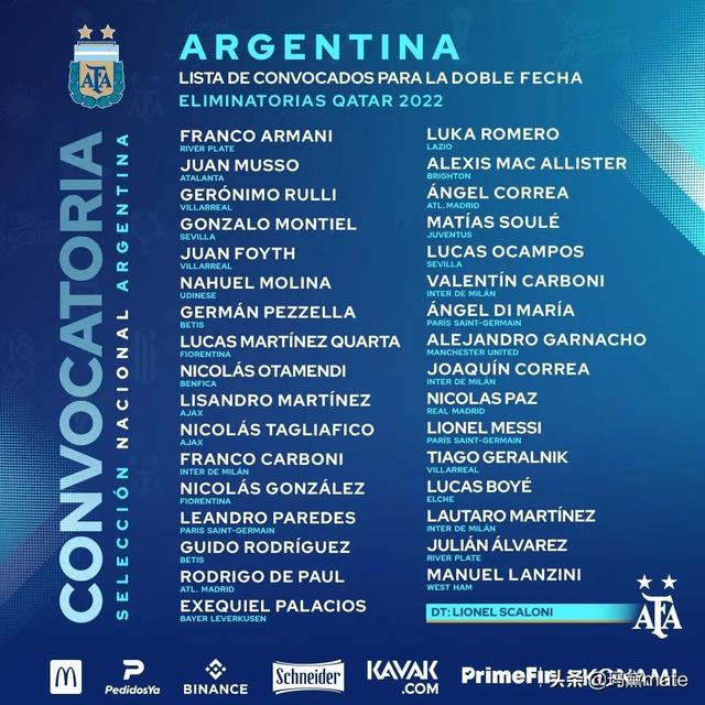 阿根廷u23大名单（阿根廷国青U20球员介绍）(2)