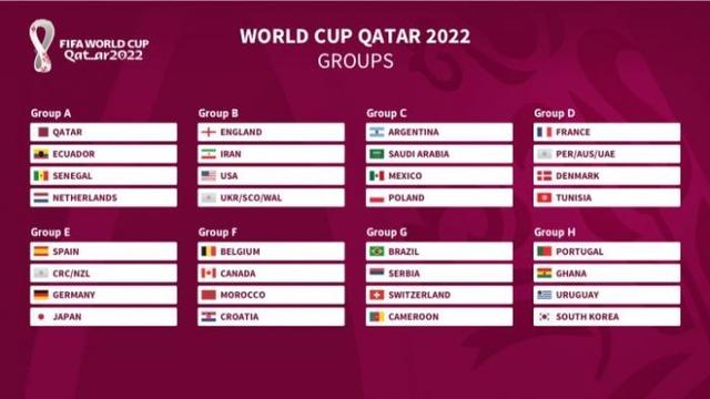 世界杯2022小组赛名单（2022卡塔尔世界杯分组名单揭晓）(3)