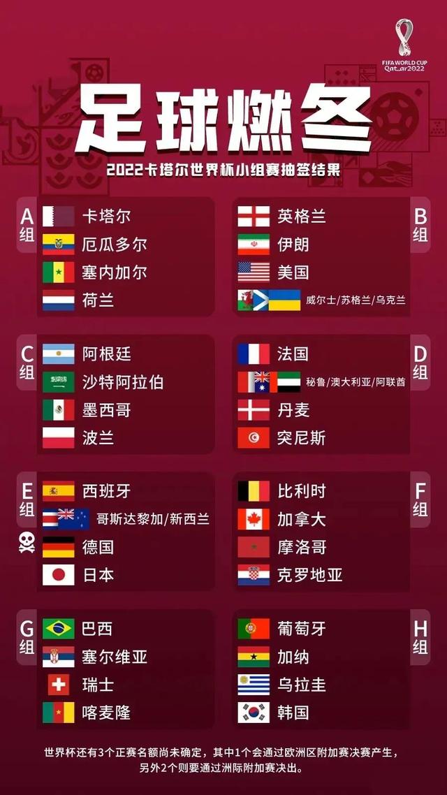 22年世界杯几个国家参赛（22年卡塔尔世界杯分组揭晓）