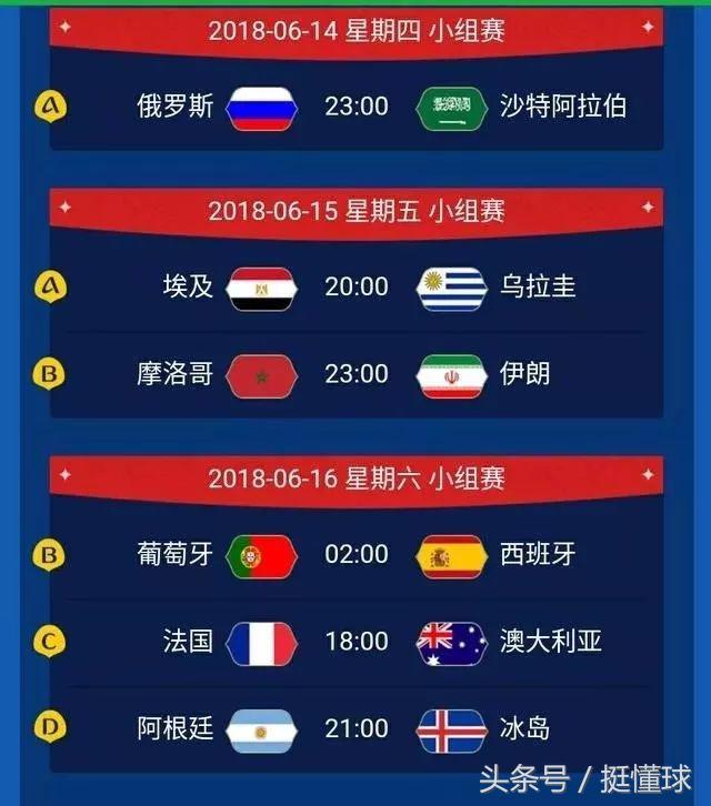 2018足球世界杯赛程表最新（2018世界杯完整版赛程表）