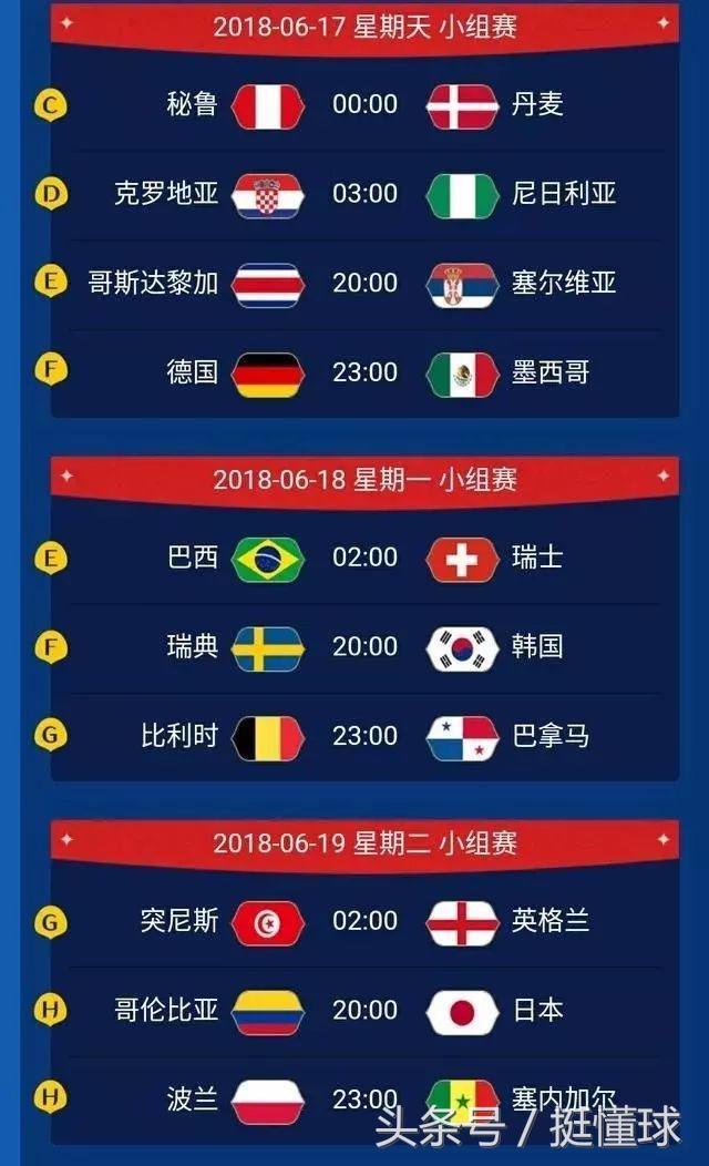 2018足球世界杯赛程表最新（2018世界杯完整版赛程表）(2)